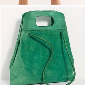 Free people green suede bag